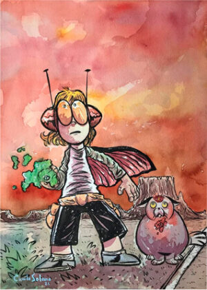 Kid Cosmic - Aquarela - 31cm X 23cm