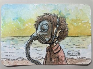 Cartão Postal  - Aquarela & Nanquim - 15,3cm X 10,4cm (aproximadamente)