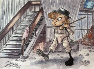 Alex - Laranja Mecânica - Aquarela 14,8cmX21cm