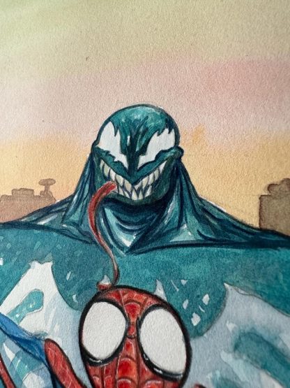 Homem-Aranha Vs. Venom - Aquarela 310mm X 230mm - Imagem 5